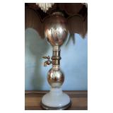 ML - Vintage Decorative Table Lamp with Fabric Fringe Shade and Brass Spigot
