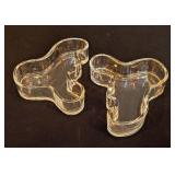 ML - Pair of iittala Alvar Aalto Clear Glass Bowls