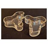 ML - Pair of iittala Alvar Aalto Clear Glass Bowls