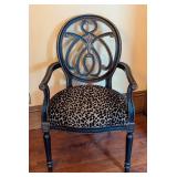 ML - Hooker Jennifer Arm Chair with Leopard Black Upholstery