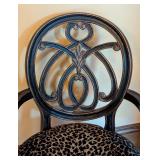 ML - Hooker Jennifer Arm Chair with Leopard Black Upholstery