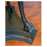 ML -Vintage Bronze and Marble Pedestal Table with Bird Motif
