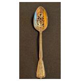 ML - Vintage Sterling Silver 8.5-Inch Pierced Serving Spoon