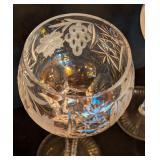 ML - Set of 6 Nachtmann Crystal Cut Grapes and Leaves Wine Glasses