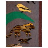 ML - Handwoven Wool Textile Wall Hanging with Animal and Bird Motifs