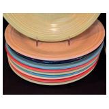 K - Set of 20 Fiesta 10.5-Inch Dinner Plates Assorted Colors
