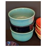 K - Assorted Fiesta Bowls and Blue Spoon Rests Set