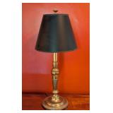 ML - Stiffel Brass Table Lamp with Black Shade