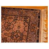 UL - Large Wool Area Rug with Floral Pattern
