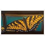 ML - Pair of Motawi Tileworks Monarch Butterfly Art Tiles