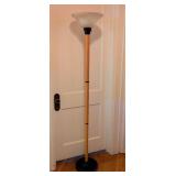 ML - 69-Inch Floor Lamp with Wood Post and Frosted Glass Shade