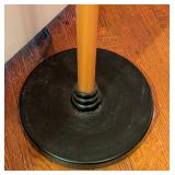 ML - 69-Inch Floor Lamp with Wood Post and Frosted Glass Shade