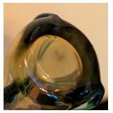 ML - Vintage 12-Inch Slag Glass Art Style Vase with Flared Edge