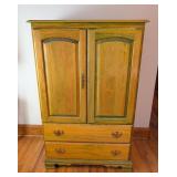 UL - Wood Armoire with Double Doors and Two Drawers