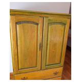 UL - Wood Armoire with Double Doors and Two Drawers