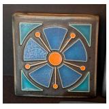 ML - Set of 5 Motawi Tileworks 4x4 Ceramic Art Tiles - Frog, Bee, Dragonfly, Geometric