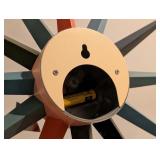 K - Mid Century Modern Style Sunburst Wall Clock, 19 Inch Diameter