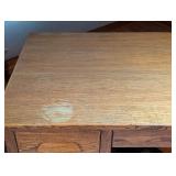 UL - Vintage Wood Office Desk with 6 Drawers