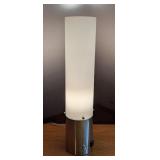 UL - 24 Inch Vintage Style Cylinder Table Lamp with Chrome Base