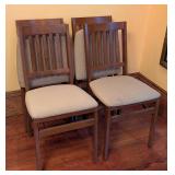 DR - Set of 4 Stakmore Wood Folding Chairs with Upholstered Seats