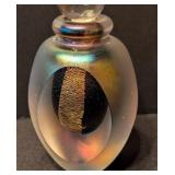 ML - Robert Eickholt Signed Art Glass Perfume Bottle with Stopper
