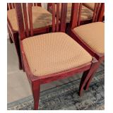 LL - Set of 6 Waymar Wood Dining Chairs with Upholstered Seats