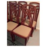 LL - Set of 6 Waymar Wood Dining Chairs with Upholstered Seats