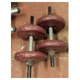 LL - Weight Bench with Adjustable Barbell, Curl Bar, Dumbbells, and Weight Plates Set