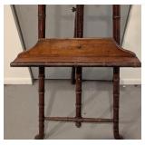 LL - Antique Wooden Bamboo-Style Easel Stand