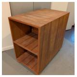 LL - Wooden Double Sided Shelf Table with Surface Wear