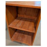 LL - Wooden Double Sided Shelf Table with Surface Wear