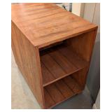 LL - Wooden Double Sided Shelf Table with Surface Wear
