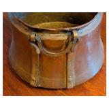 ML - Antique Hand-Forged Copper Cauldron with Iron Handles