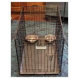 K - Precision Pet Metal Kennel with Bowls