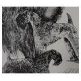 ML - Signed Limited Edition Framed Dog Art Print by L. Stubbs 16 x 20