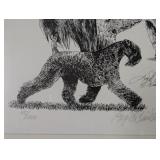 ML - Signed Limited Edition Framed Dog Art Print by L. Stubbs 16 x 20