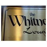 K - Whitney Lounge Brass Plaque Sign