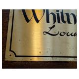K - Whitney Lounge Brass Plaque Sign