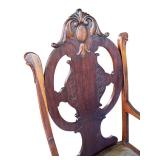 LR - Antique Victorian Art Nouveau Mahogany Rocking Chair, 1900s