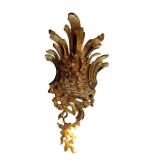 K - Vintage 9.5 Inch Ornate Brass Wall Hanging Decor