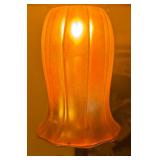 DR - Pair of Vintage Quoizel Style Art Glass Lamp Shades