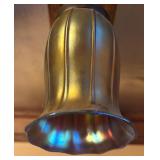 DR - Pair of Vintage Quoizel Style Art Glass Lamp Shades