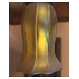 DR - Pair of Vintage Quoizel Style Art Glass Lamp Shades