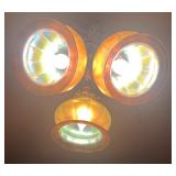 DR - Amazing Vintage Ceiling Light Fixture with Iridescent Glass Shades