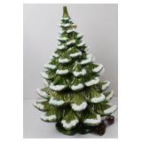 Vintage Ceramic Christmas Tree with Music Box "White Christmas"