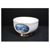 Thomas Kinkade Teleflora Decor Bowl - Sunday Evening Sleigh Ride