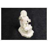 Set of 4 Christmas Snowbabies Figurines with Rudolph Accent