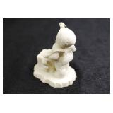 Set of 4 Christmas Snowbabies Figurines with Rudolph Accent