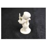 Set of 4 Christmas Snowbabies Figurines with Rudolph Accent