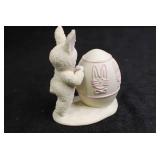 Bunny-Themed Figurine and Snow Globe Collection - 4 Pieces